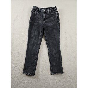 Pacsun Mom Jeans Women's 27‎ Black Acid Denim Stone Wash Preppy Wide Leg